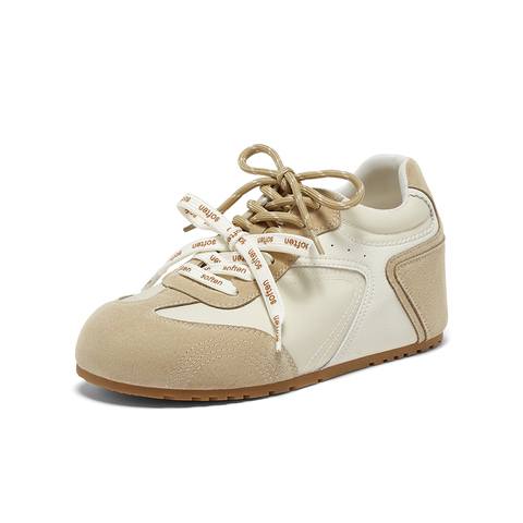 百思图2025秋季新款德训鞋时尚复古户外运动女休闲鞋A6628CM5