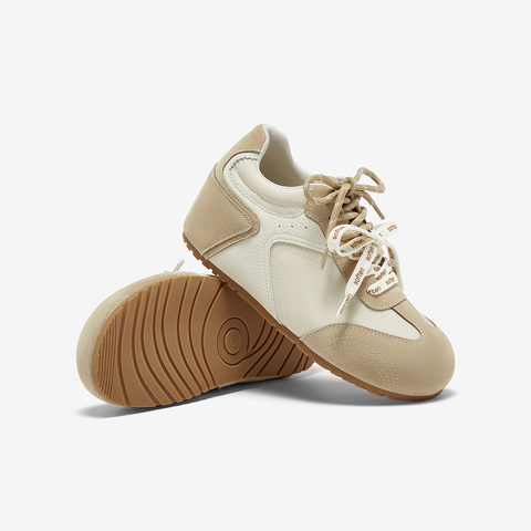 百思图2025秋季新款德训鞋时尚复古户外运动女休闲鞋A6628CM5