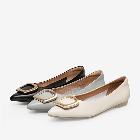 百思图2025春季新款商场同款简约休闲女单鞋RGR36AQ5