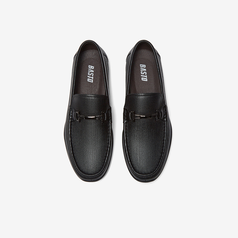 百思图2025秋季新款乐福鞋时尚简约商务通勤男休闲皮鞋51717CM5