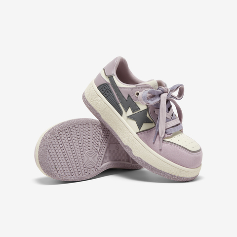 百思图2025秋季新款板鞋时尚潮流街头运动厚底女休闲鞋X1186CM5