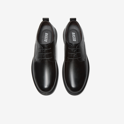 百思图2025秋季新款时尚商务通勤简约厚底男休闲皮鞋50513CM5