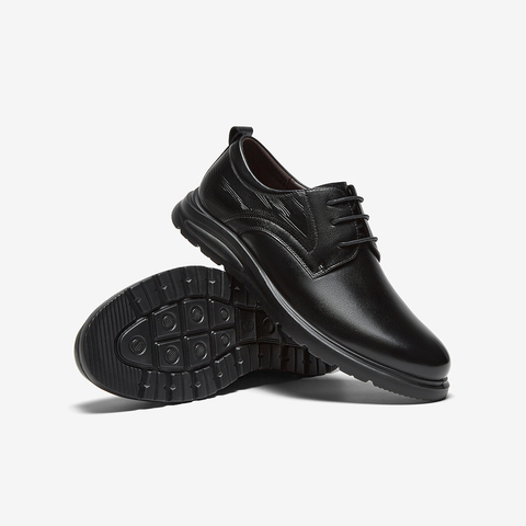 百思图2025秋季新款时尚商务通勤简约厚底男休闲皮鞋50513CM5