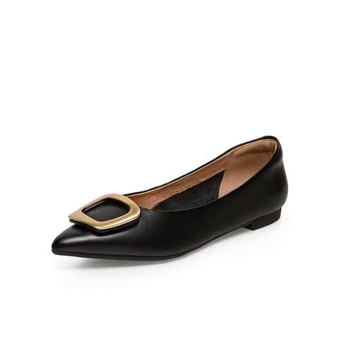 百思图2025春季新款商场同款简约休闲女单鞋RGR36AQ5