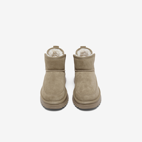 百思图2025冬季新款雪地靴简约户外休闲运动男短靴25003DD5