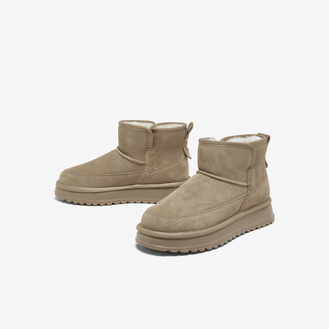 百思图2025冬季新款雪地靴简约户外休闲运动男短靴25003DD5