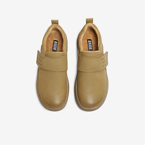 百思图2025冬季新款勃肯鞋时尚简约休闲加绒男单鞋W9052DM5