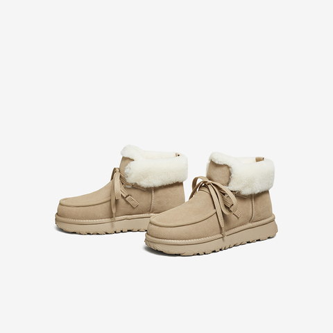 百思图2025冬季新款雪地靴时尚简约户外休闲保暖男短靴25005DD5