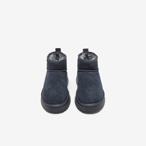 百思图2025冬季新款雪地靴时尚简约户外休闲男短靴25002DD5