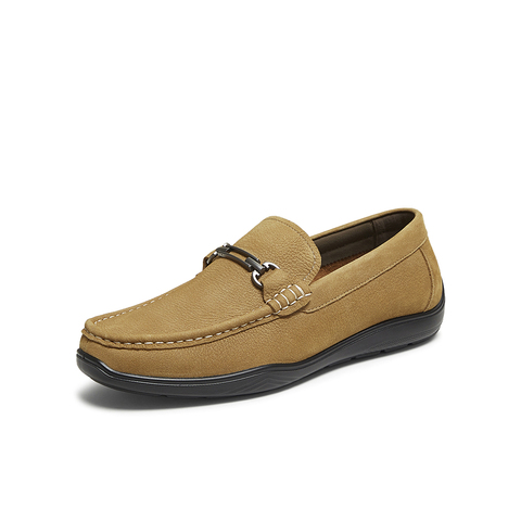 百思图2025秋季新款乐福鞋时尚商务通勤男休闲皮鞋51718CM5