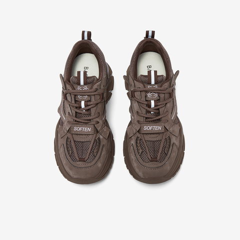 百思图2026春季新款老爹鞋时尚潮流运动厚底增高女休闲鞋G8897AM6