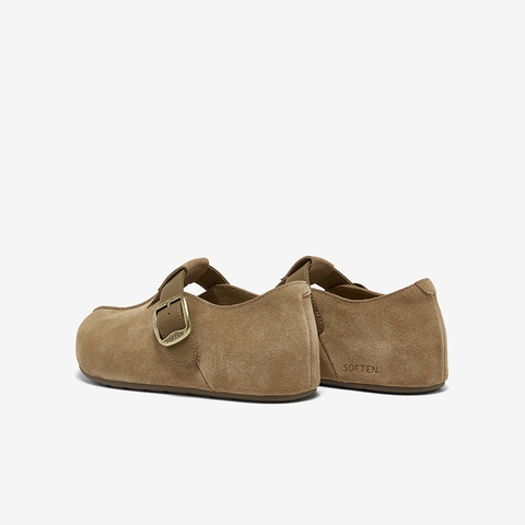 百思图2026春季新款商场同款勃肯鞋时尚复古休闲女单鞋B9539AM6