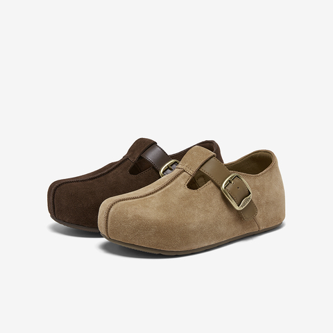 百思图2026春季新款商场同款勃肯鞋时尚复古休闲女单鞋B9539AM6