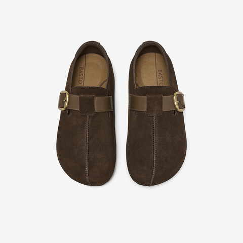 百思图2026春季新款勃肯鞋时尚简约复古休闲女单鞋E7333AM6