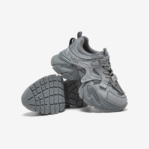 百思图2026春季新款老爹鞋时尚潮流运动厚底增高女休闲鞋G8897AM6