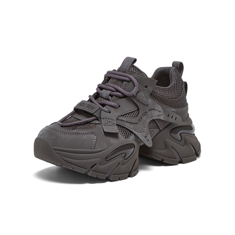 百思图2026春季新款老爹鞋时尚潮流运动厚底增高女休闲鞋G8897AM6