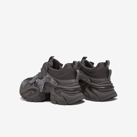 百思图2026春季新款老爹鞋时尚潮流运动厚底增高女休闲鞋G8897AM6