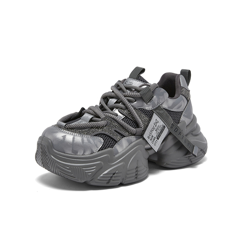 百思图2026春季新款商场同款老爹鞋时尚运动女休闲鞋B8155AM6