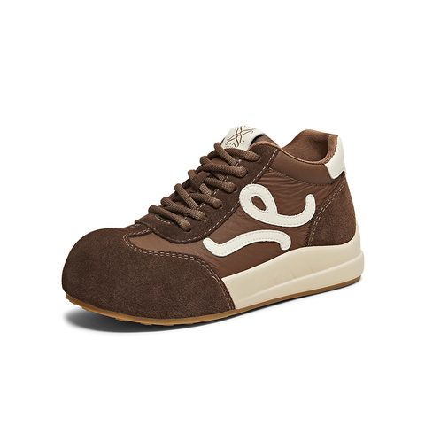 百思图2025春季新款商场同款德训鞋复古运动女休闲鞋D3786AM6