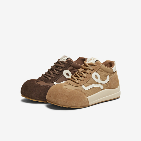 百思图2025春季新款商场同款德训鞋复古运动女休闲鞋D3786AM6