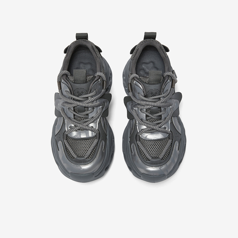 百思图2026春季新款商场同款老爹鞋时尚厚底增高女休闲鞋B9061AM6