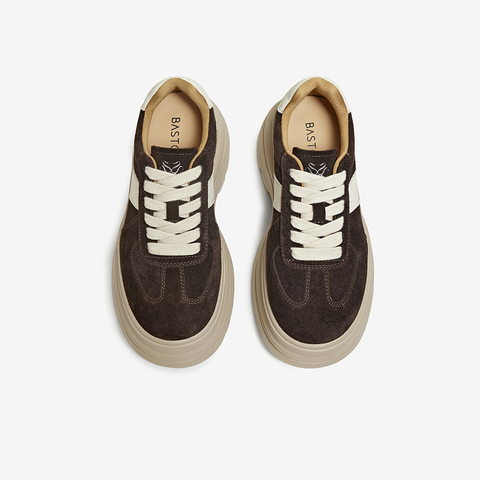 百思图2025春季新款商场同款德训鞋时尚厚底增高女休闲鞋CV259AM6