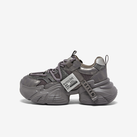 百思图2026春季新款商场同款老爹鞋时尚运动女休闲鞋B8155AM6