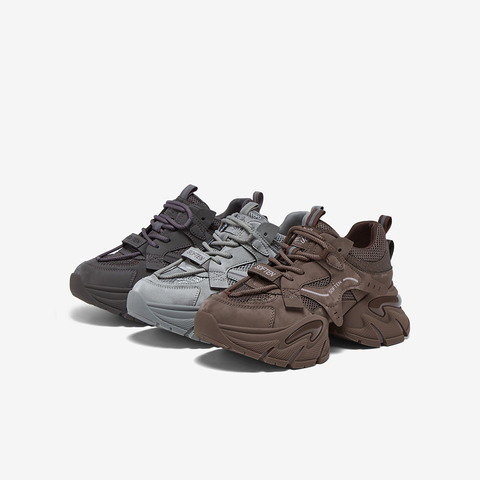 百思图2026春季新款老爹鞋时尚潮流运动厚底增高女休闲鞋G8897AM6