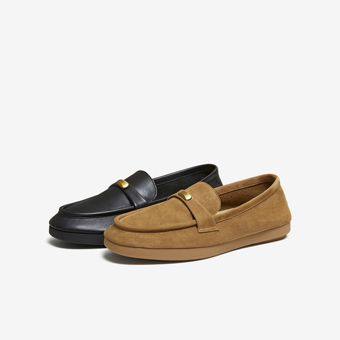 百思图2026春季新款商场同款乐福鞋时尚复古潮流女单鞋L2682AA6