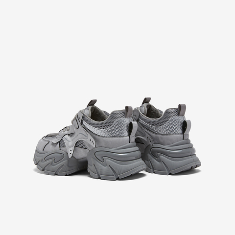 百思图2026春季新款老爹鞋时尚潮流运动厚底增高女休闲鞋G8897AM6