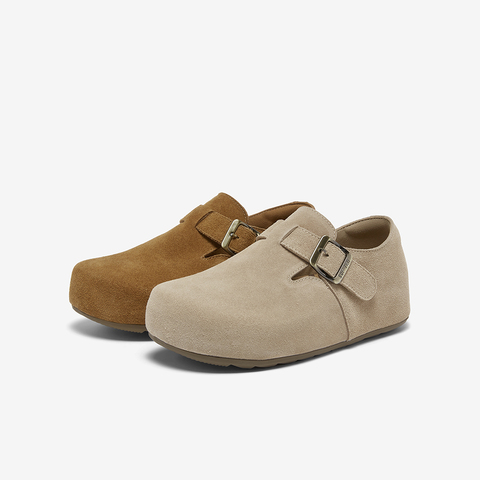 百思图2026春季新款勃肯鞋时尚复古休闲女女单鞋D3787AM6