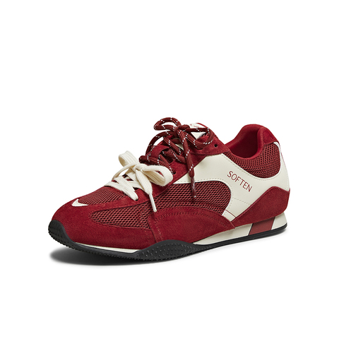 百思图2026春季新款商场同款德训鞋时尚复古女休闲运动鞋D3818AM6