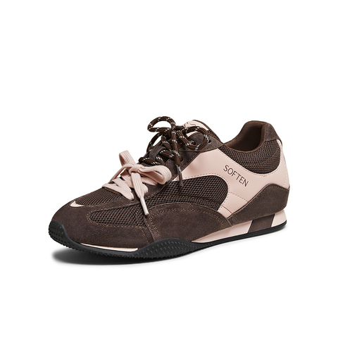 百思图2026春季新款商场同款德训鞋时尚复古女休闲运动鞋D3818AM6