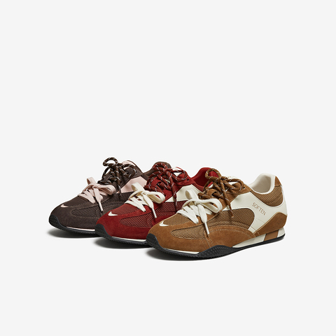 百思图2026春季新款商场同款德训鞋时尚复古女休闲运动鞋D3818AM6