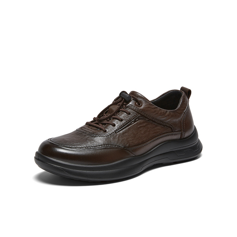 百思图2026春季新款商场同款简约商务通勤男休闲皮鞋99021AM6