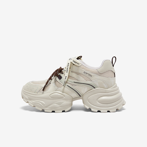 百思图2026春季新款商场同款老爹鞋时髦增高女运动休闲鞋G0885AM6