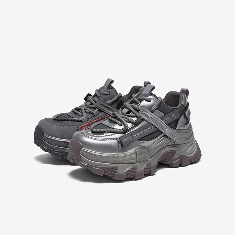 百思图2026春季新款商场同款老爹鞋时尚潮流增高女休闲鞋B1071AM6