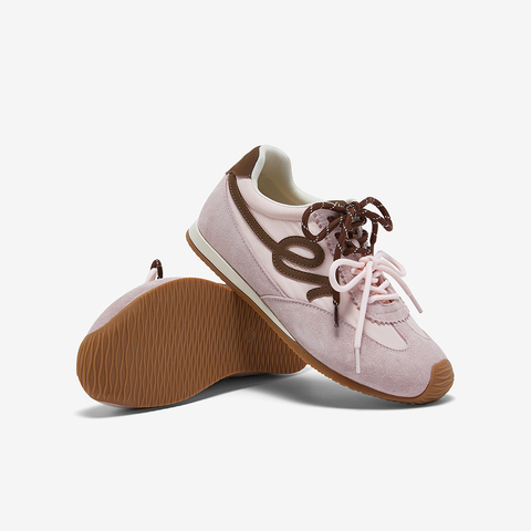 百思图2026春季新款商场同款德训鞋时尚复古女运动休闲鞋D3858AM6