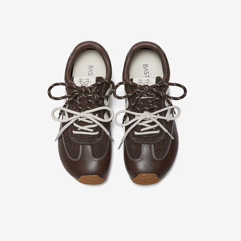 百思图2026春季新款商场同款德训鞋时尚复古女运动休闲鞋D3858AM6