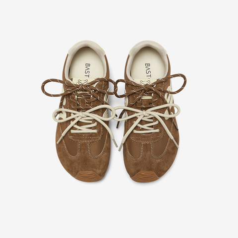 百思图2026春季新款商场同款德训鞋时尚复古女运动休闲鞋D3858AM6