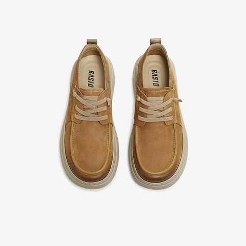 百思图2026春季新款商场同款商务通勤男休闲皮鞋WDV01AM6