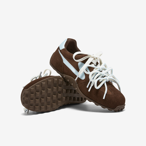 百思图2026春季新款德训鞋时尚复古街头运动女休闲鞋D3798AM6