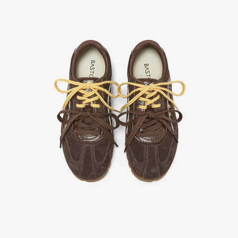 百思图2025春季新款德训鞋时尚复古户外运动女休闲鞋A9062AM6