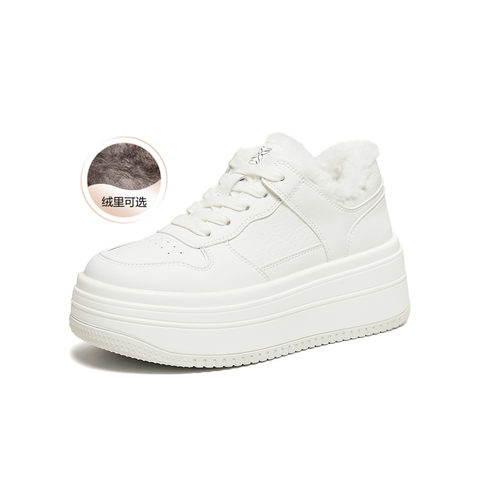 百思图2026春季新款商场同款板鞋户外加绒保暖女休闲鞋WW782AM6