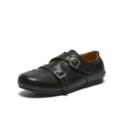 百思图2026春季新款牛津鞋简约复复古学院风女单鞋D3836AM6