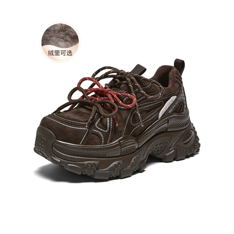 百思图2026春季新款商场同款老爹鞋时尚户外增高女休闲鞋G0931AM6