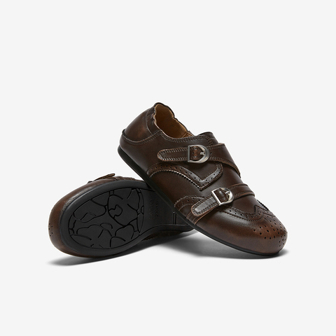 百思图2026春季新款牛津鞋简约复复古学院风女单鞋D3836AM6