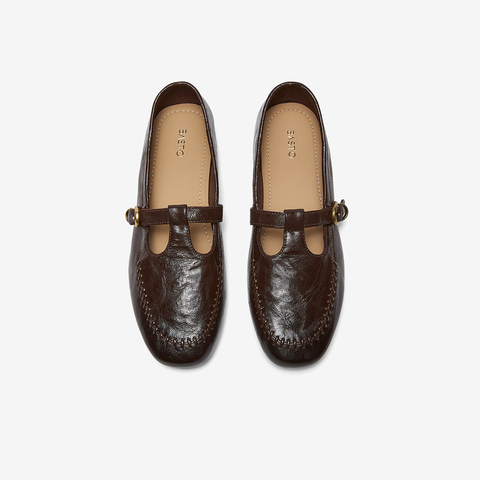 百思图2026春季新款乐福鞋简约时尚通勤方跟女单鞋WW173AA6