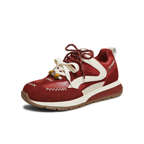 百思图2026春季新款阿甘鞋时髦复古街头运动女休闲鞋A5065AM6