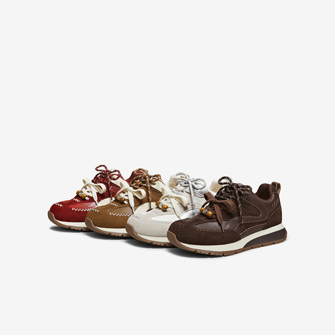 百思图2026春季新款阿甘鞋时髦复古街头运动女休闲鞋A5065AM6